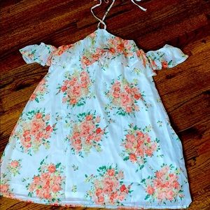 Floral off the shoulder dress with mini sleeve NWT